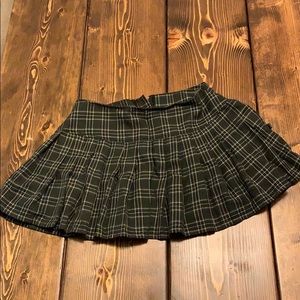 Punk rock school girl plaid skirt